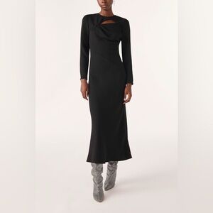 Elegant Black Long Sleeve Dress